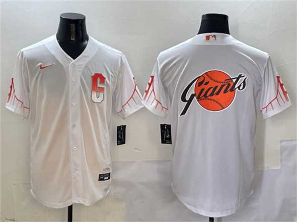 Mens San Francisco Giants Team Big Logo White City Connect Cool Base Stitched Jersey